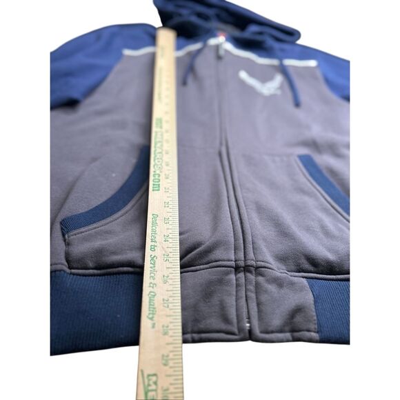 US HONOR US Air Force Full-Zip Hooded Sweatshirt Men's XL Gray Navy - Picture 7 of 13